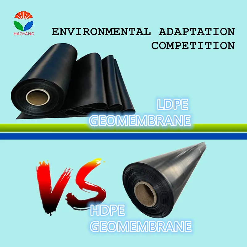 Adaptability of HDPE geomembrane and LDPE geomembrane to specific environments ls